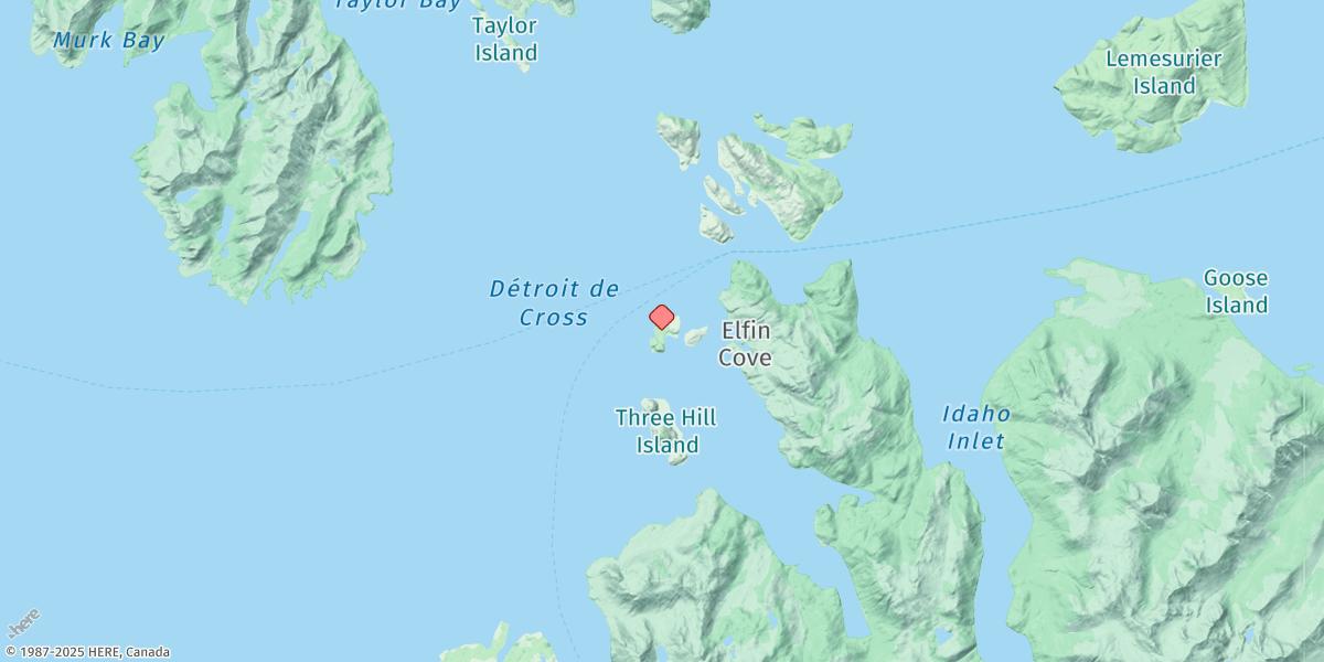 Map of Granite Cove, Cross Sound
