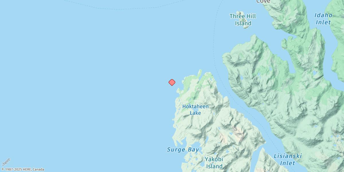 Map of Cape Bingham, Cross Sound