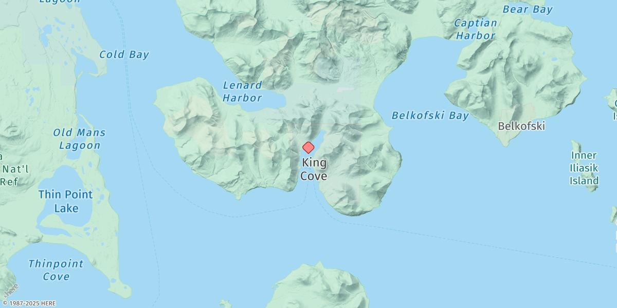 Map of King Cove, Deer Passage, Pacific Ocean, Alaska (Sub)