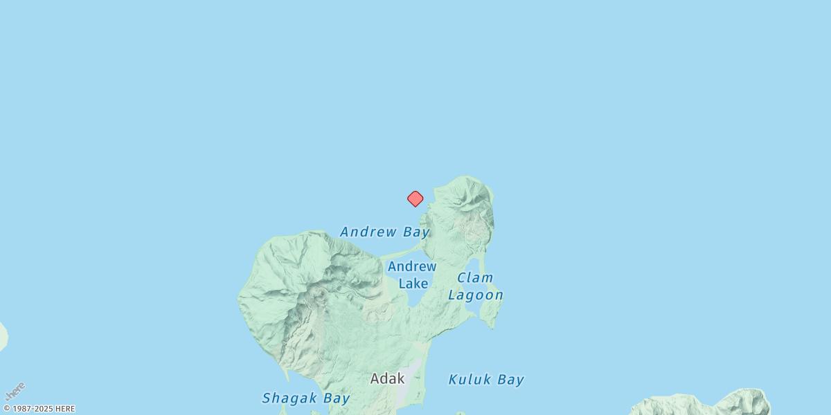Map of Andrew Bay, Adak Island