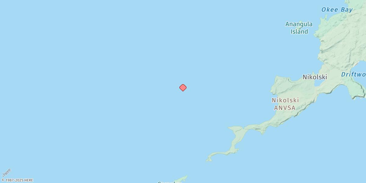 Map of Adugak Islands (Umnak Island)