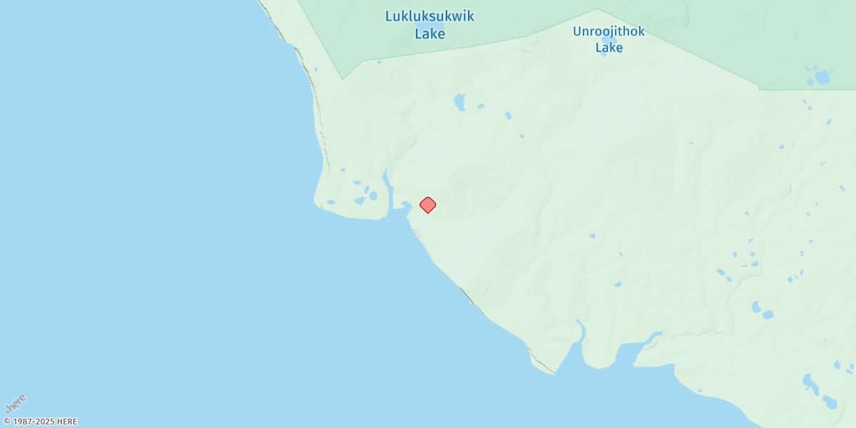 Map of Tachikuga Bay, Nunivak Island, Bering Sea