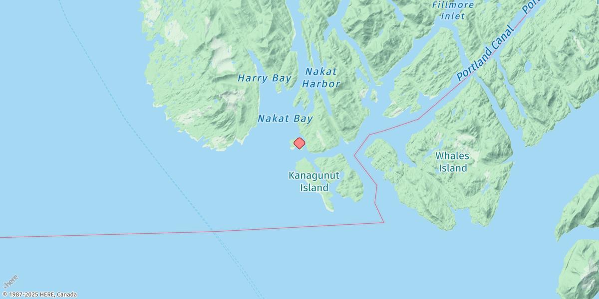 Map of Port Tongass, Tongass Island, Dixon Entrance