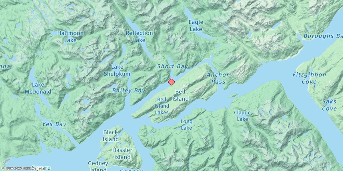 Map of Bell Arm, Bell Island