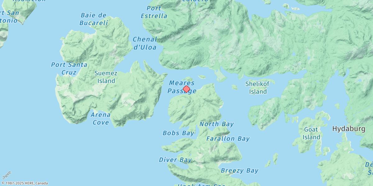 Map of Meares Island, South Side, Meares Passage