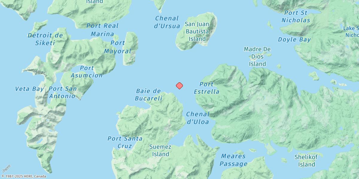 Map of Cape Flores, Ulloa Channel