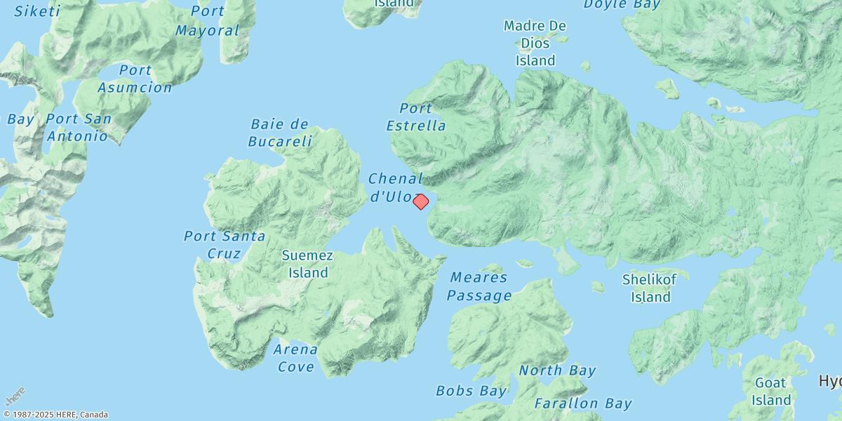 Map of Waterfall Cannery, Ulloa Channel
