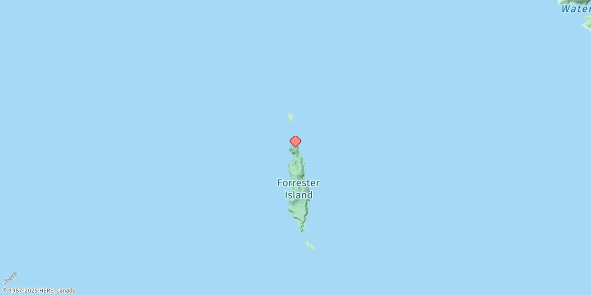 Map of Forrester Island, Dall Island