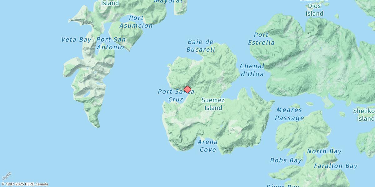 Map of Port Santa Cruz, Suemez Island, Bucareli Bay