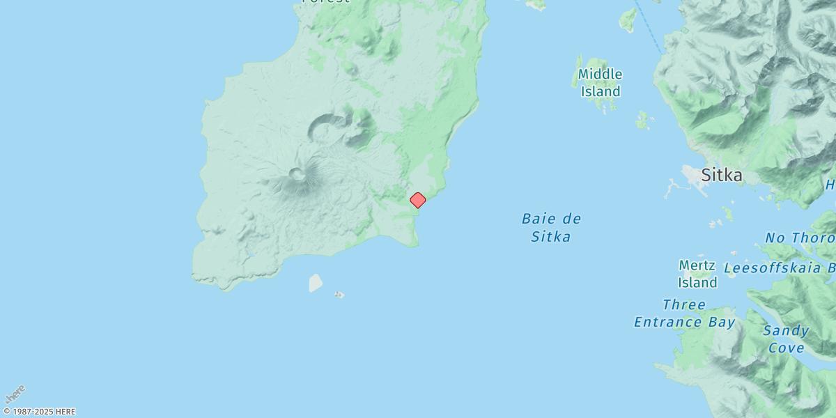Map of Shoals Point, Kruzof Island