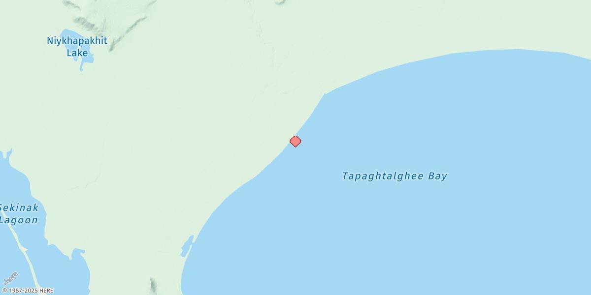 Map of Maknik Lagoon Entrance, St. Lawrence Island