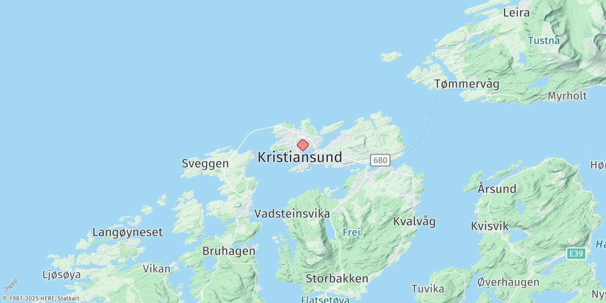 Map of Kristiansund