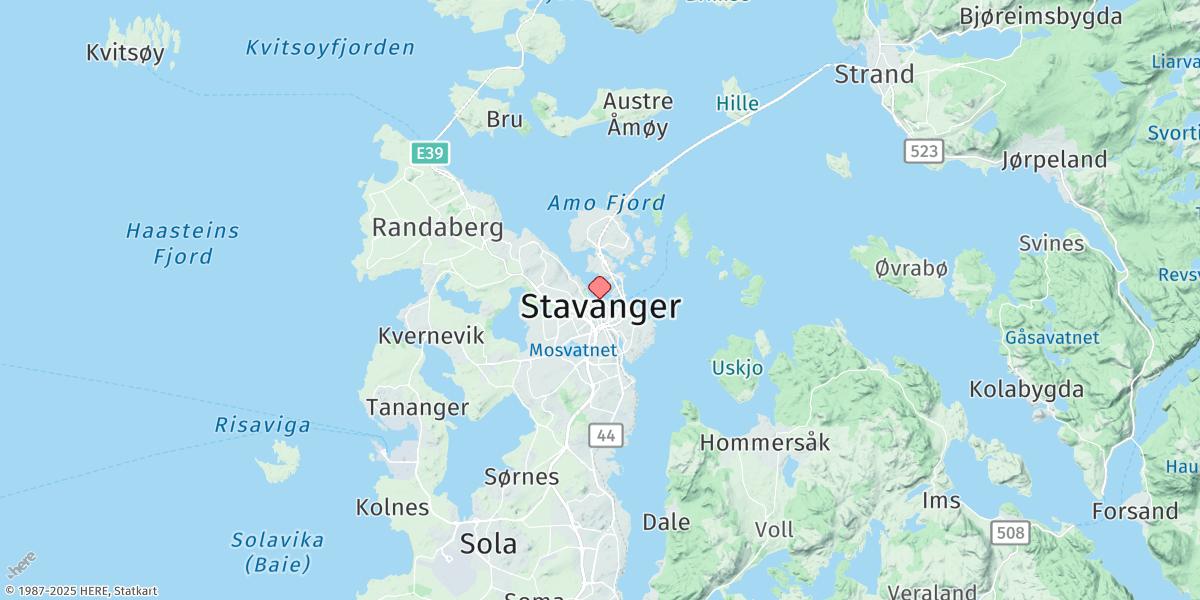 Map of Stavanger