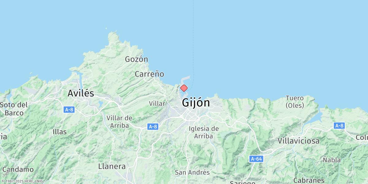 Map of Gijón