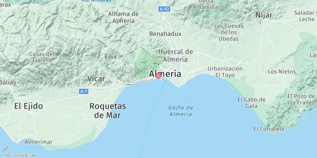 Map of Almería