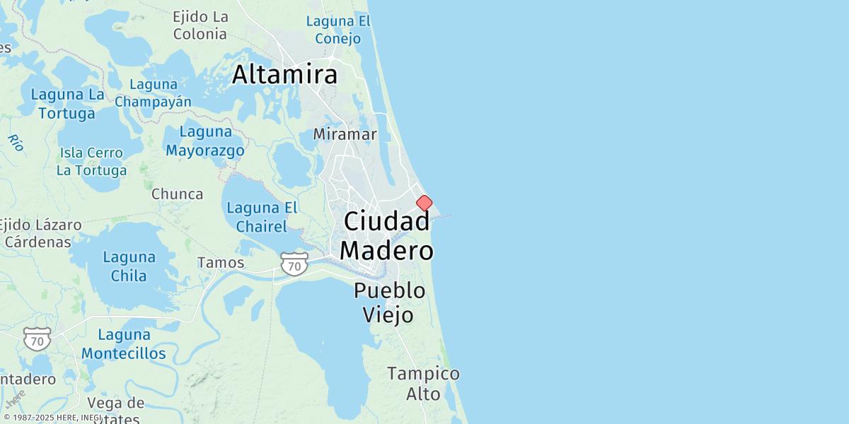 Map of Madero,tampico