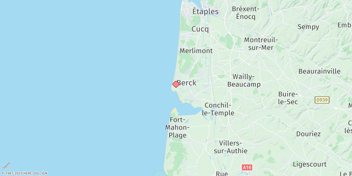 Map of Berck Plage - Fort Mahon