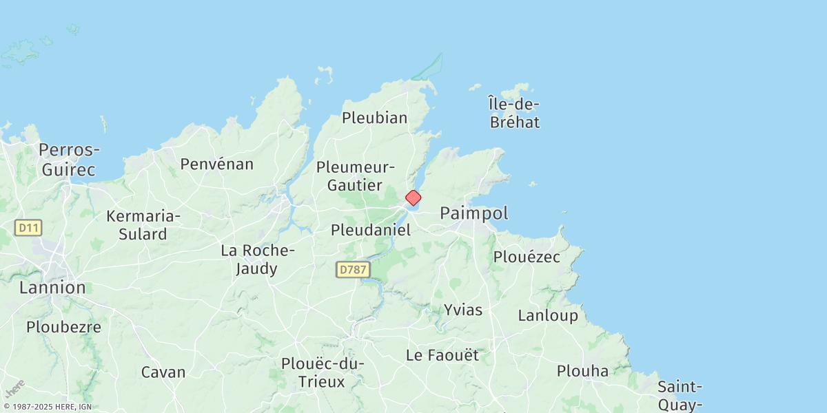 Map of Lezardrieux