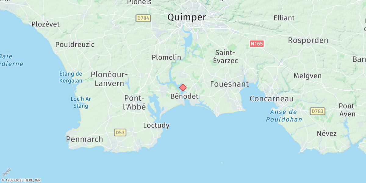 Map of Benodet