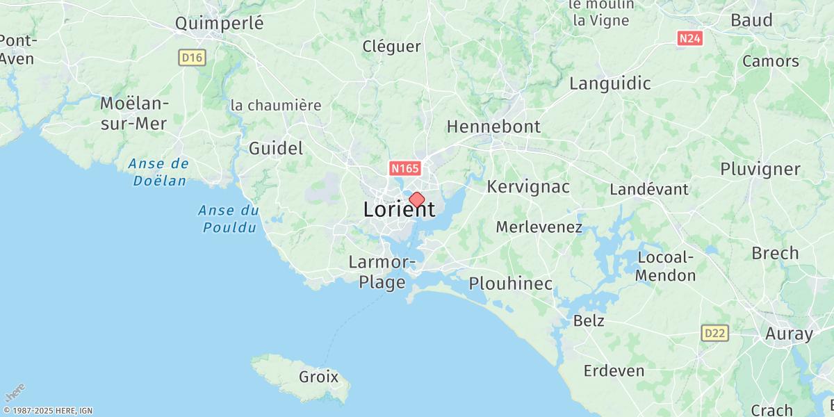 Map of Lorient (Arsenal)