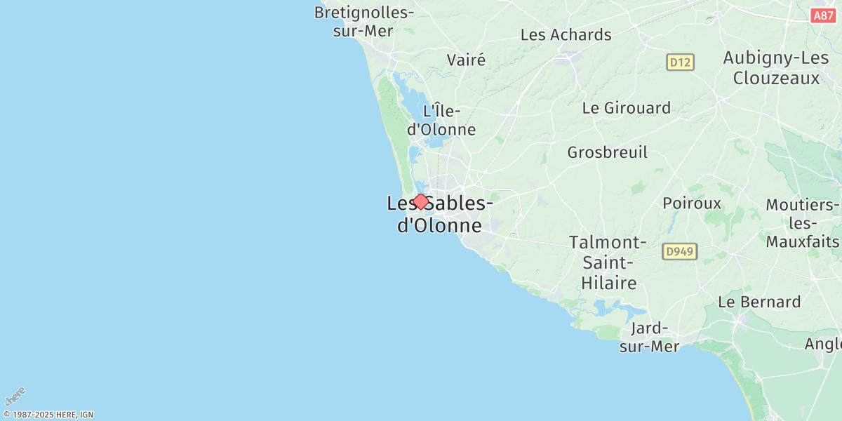 Map of Les Sables D'Olonne