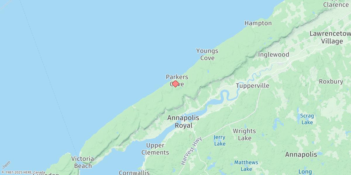 Map of Parkers Cove