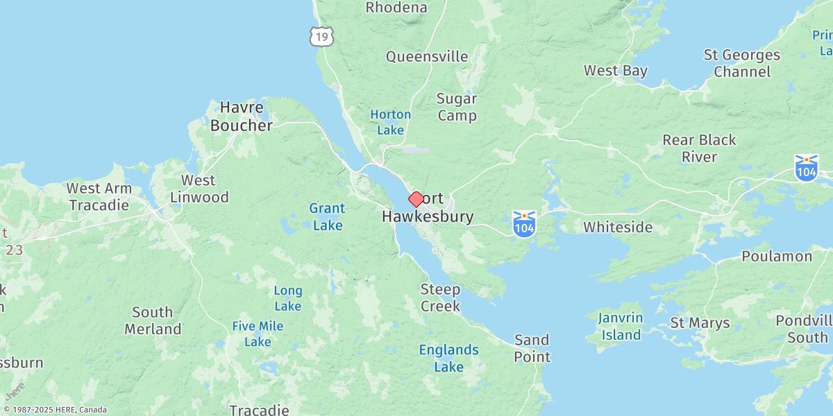 Map of Port Hawkesbury