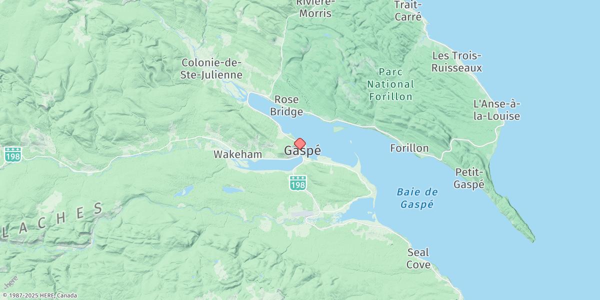 Map of Gaspe