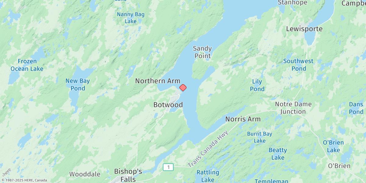 Map of Botwood