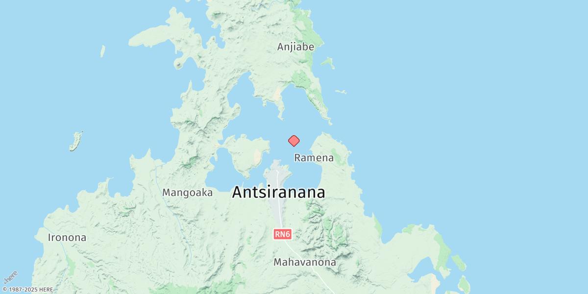 Map of Antsiranana (Diego Suarez)