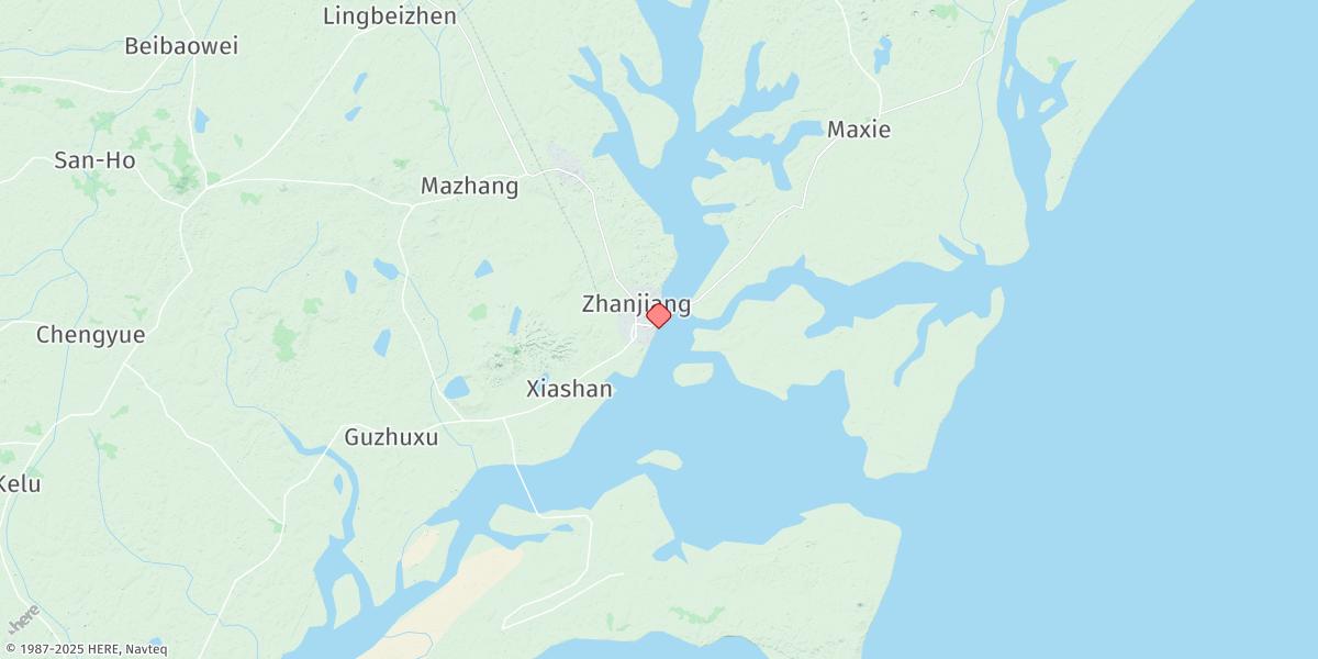 Map of Zhanjiang