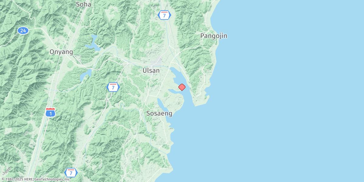 Map of Ulsan