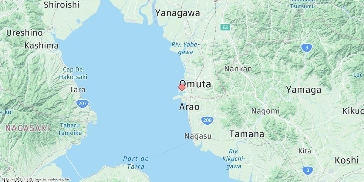 Map of Miike Ko