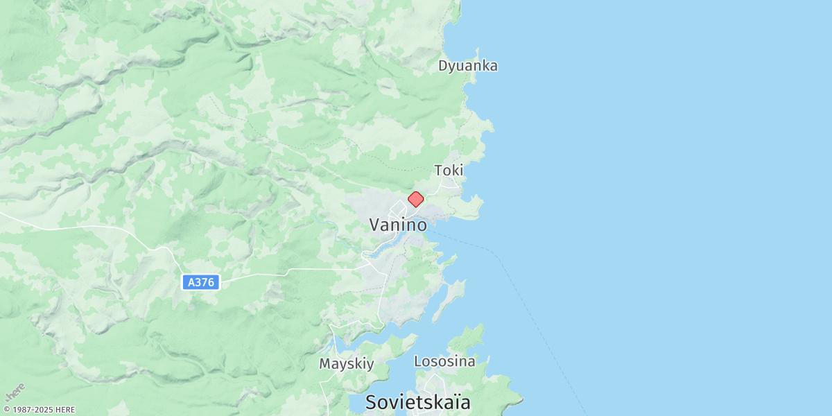 Map of Bukhta Vanino