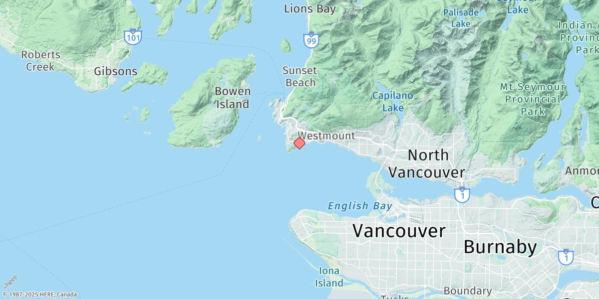 Map of Point Atkinson