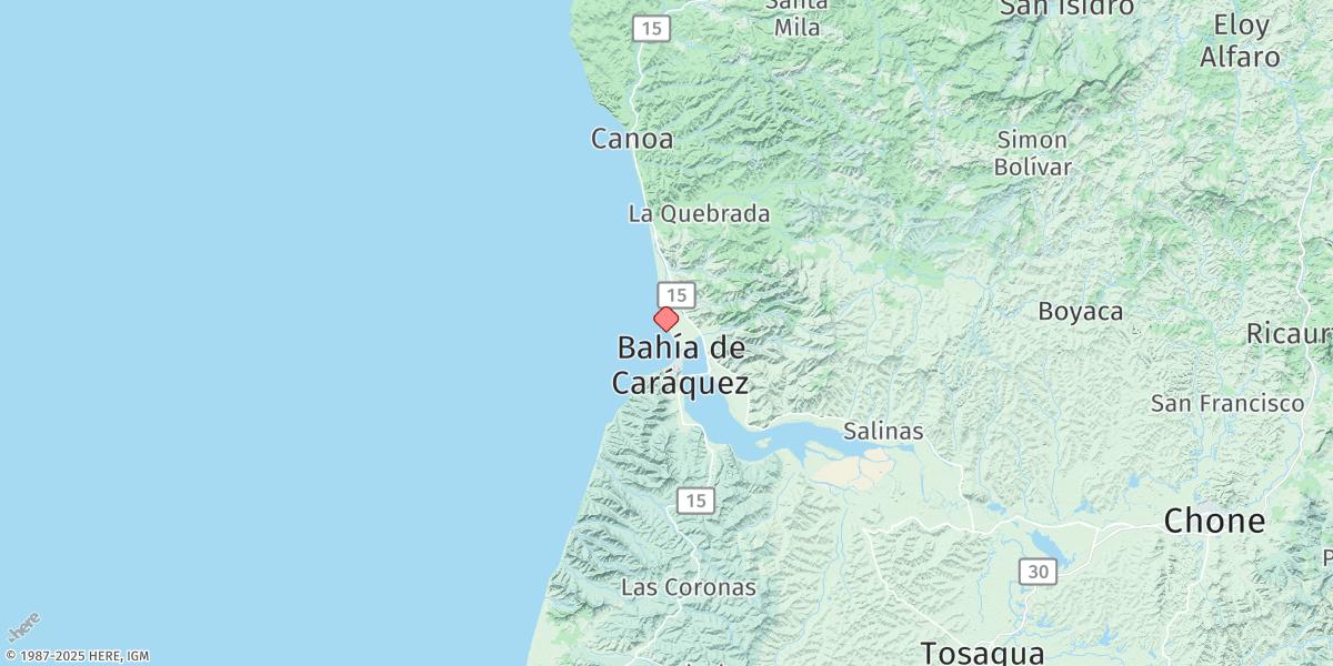 Map of Bahia De Caraquez