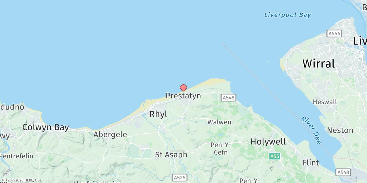 Map of Prestatyn Map of Prestatyn
