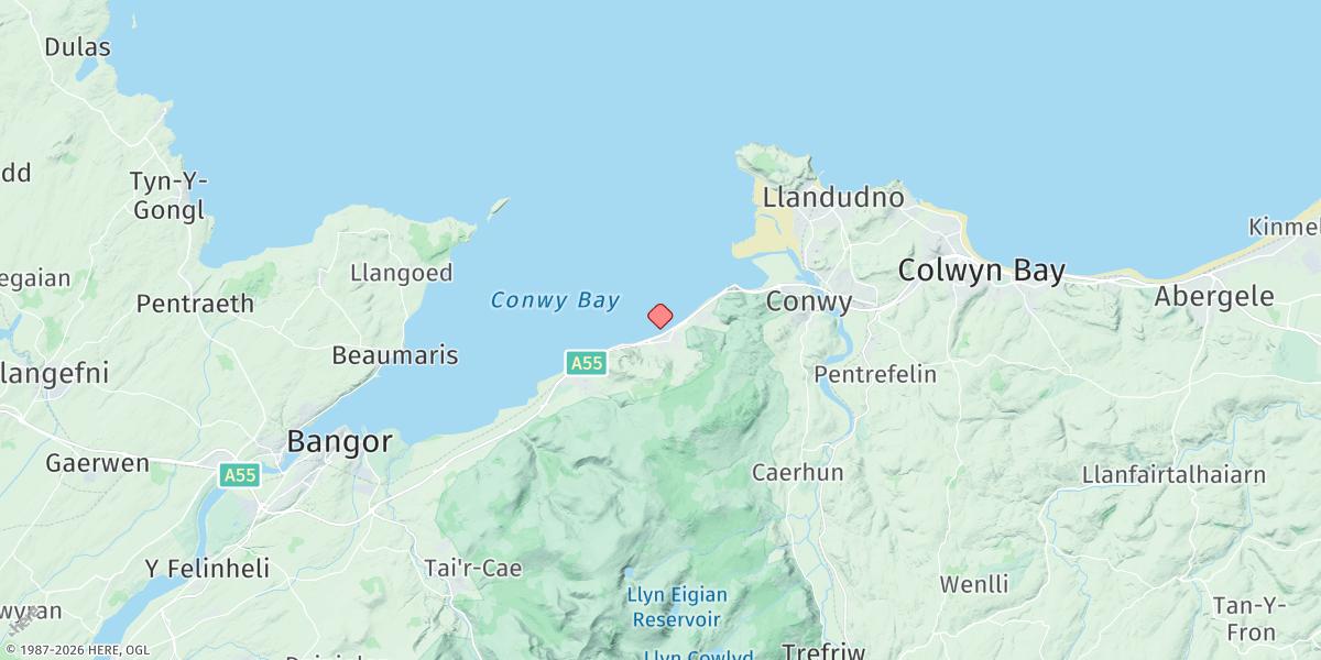 Map of Penmaenmawr Map of Penmaenmawr