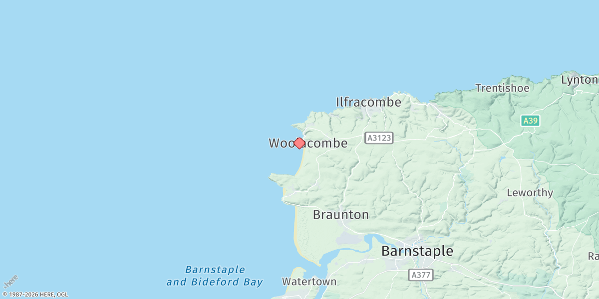Map of Woolacombe