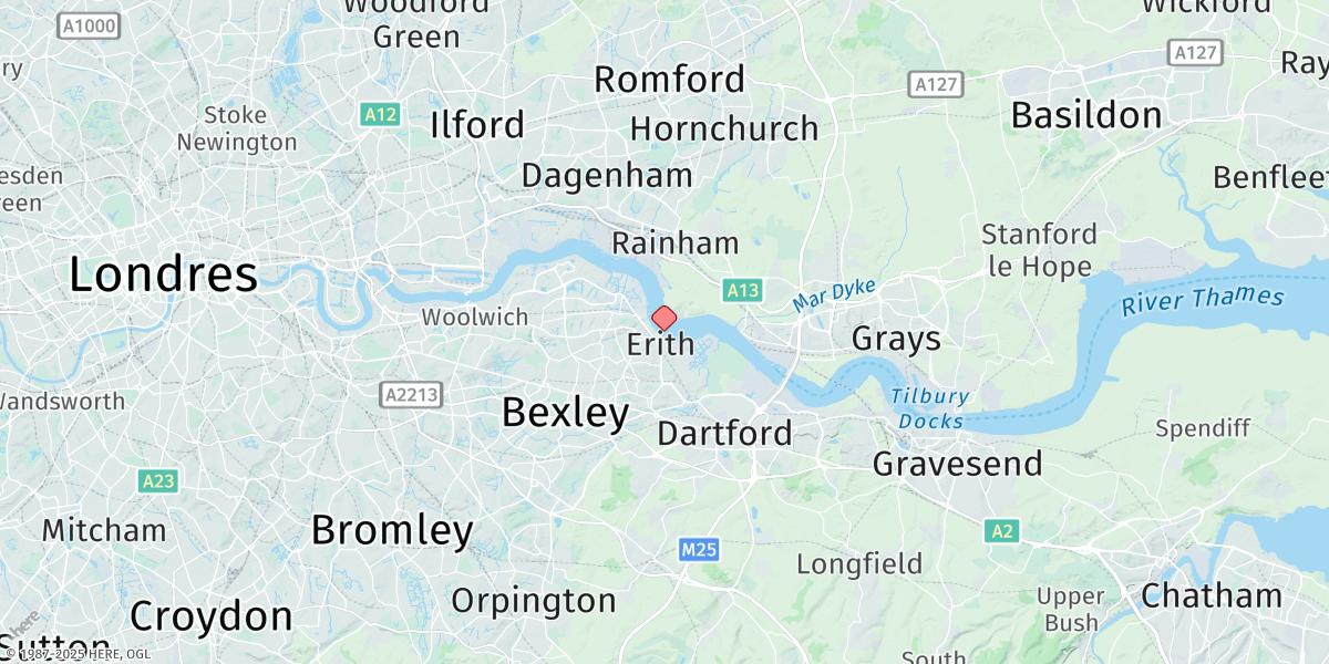 Map of Erith