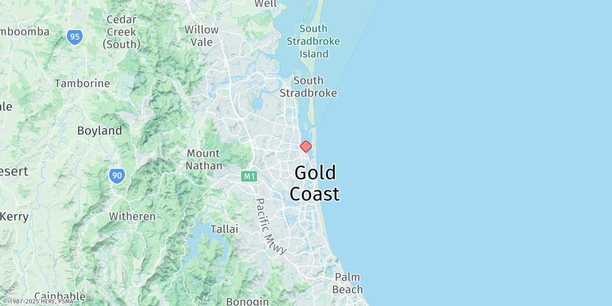 Map of Gold Coast Operations Base