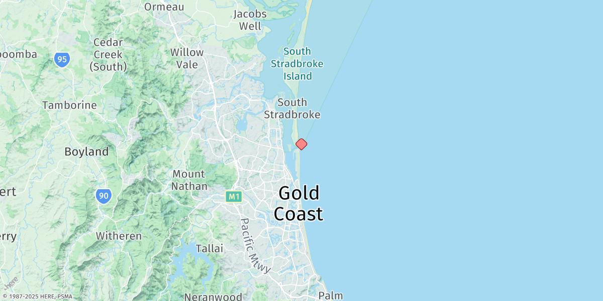 Map of Gold Coast Sand Bypass Jetty