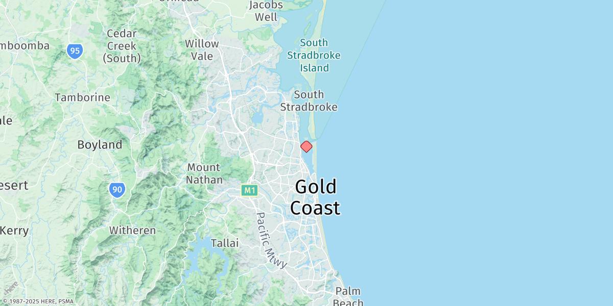 Map of Gold Coast Seaway