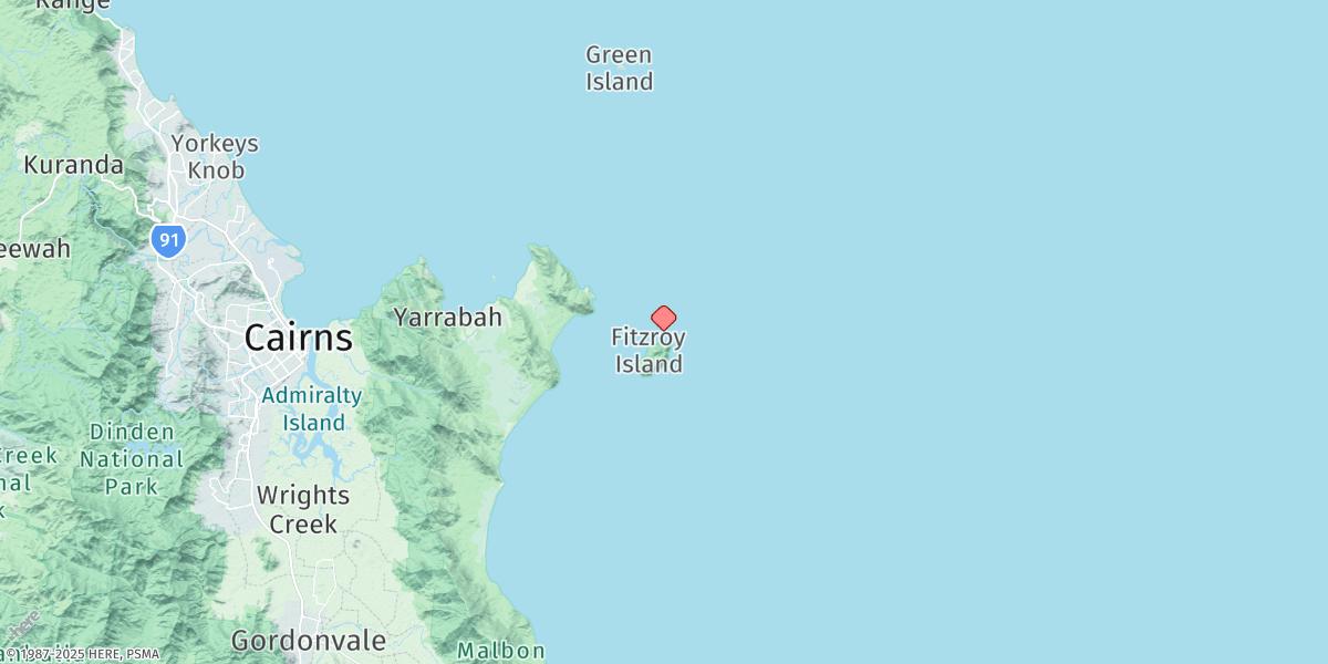 Map of Fitzroy Island