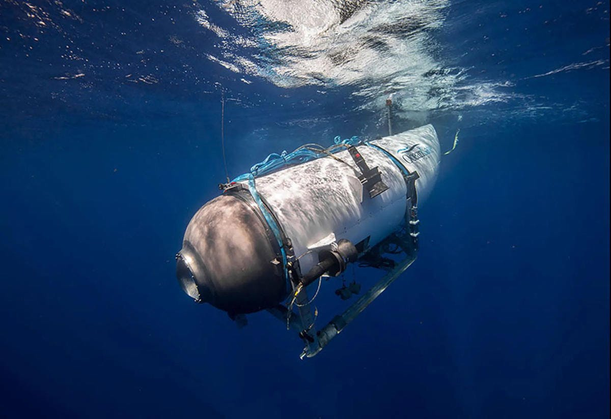 Titan submersible close to the surface