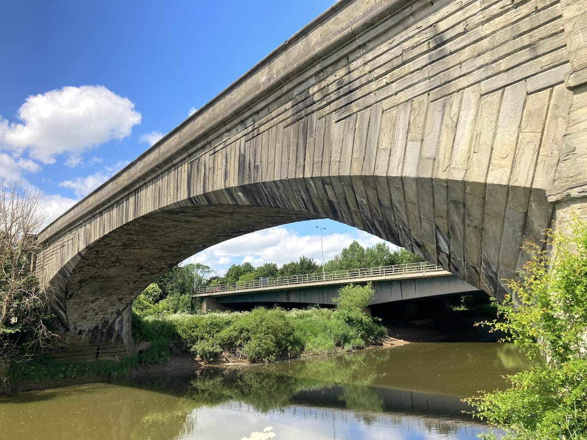 Over Bridge from beneath, looking east