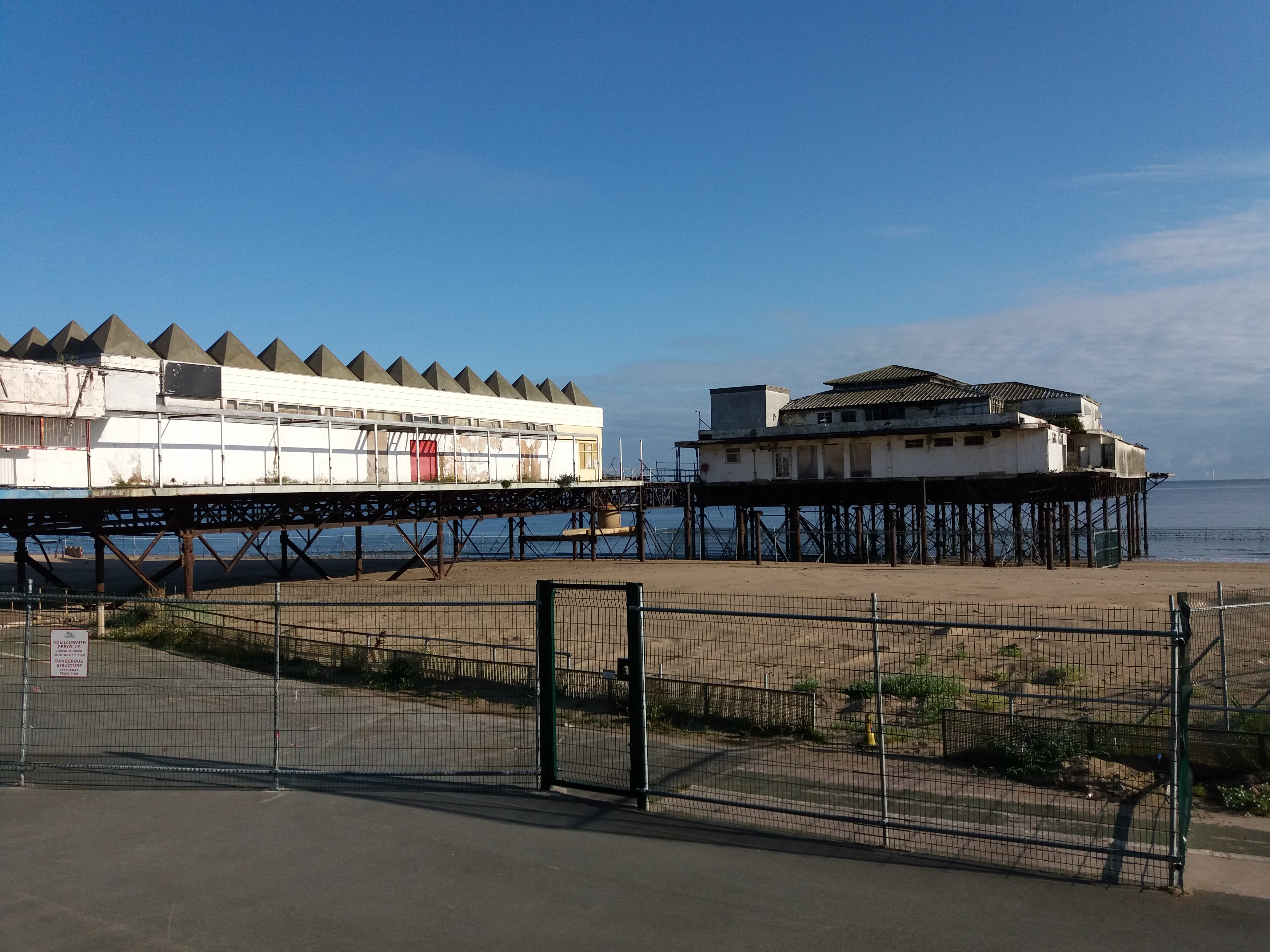 Colwyn Bay Pier with seaward end dismantled